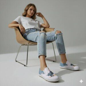 Fun and stylish Bucketfeet Artist Series Slip-On Sneakers: Cowboysaurs
